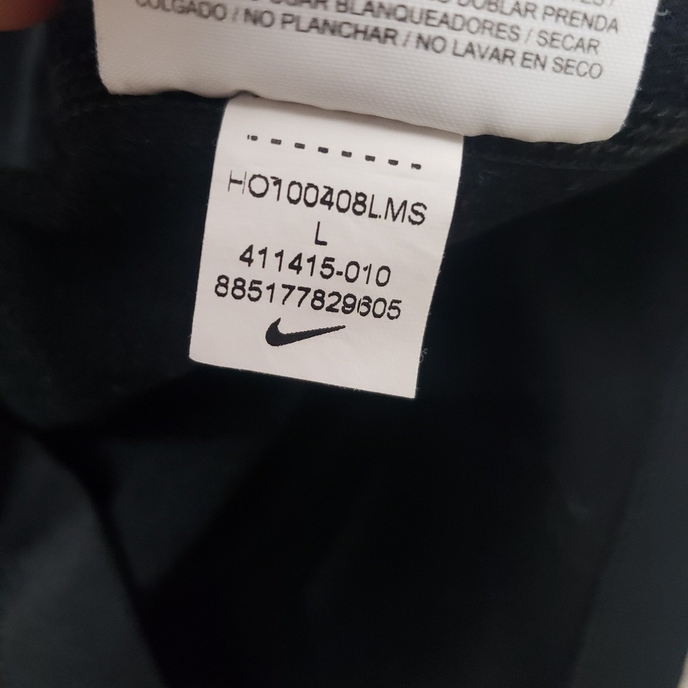 Nike Pro Combat Compression Shirt Womens Large Black Dri-Fit Long Sleeve - Picture 6 of 11